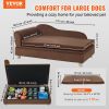 VEVOR Pet Sofa, Dog Couch for Large-Sized Dogs and Cats, Soft Velvety Dog Sofa Bed, 110 lbs Loading Cat Sofa, Dark Brown