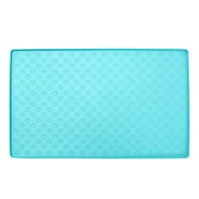 Spot Pet Mat, Waterproof And Easy To Clean Silicone Dog Mat, Cat Mat, Square Pet Placemat, Pet Supplies (Option: Green-Small)